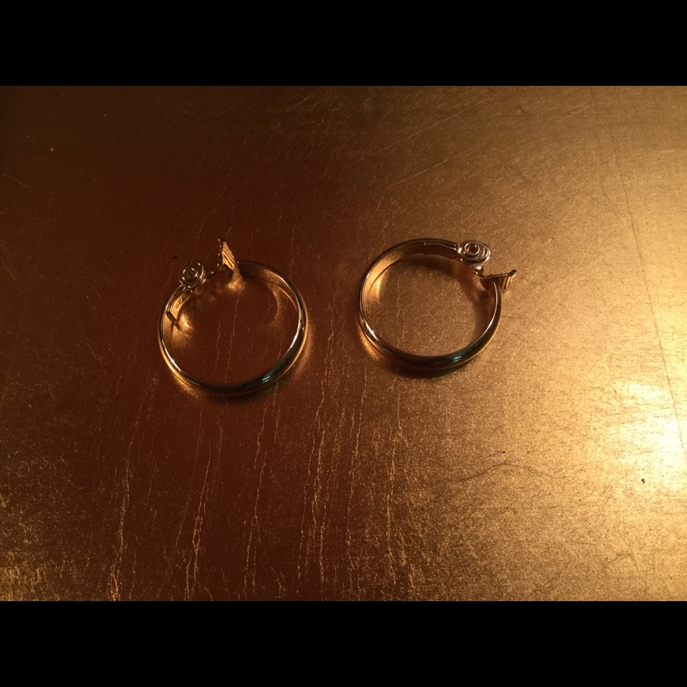 Goldtone Anne Klein hoops